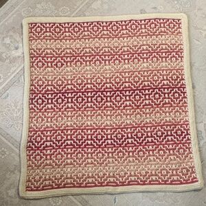 Handcrafted Mosaic Crochet Geometric Blanket